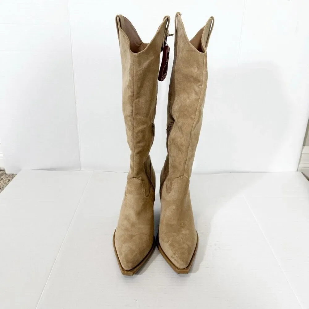 MIA Messini Western Knee High Coastal Cowgirl Boho Chic Cowboy Boot Size‎ 8.5